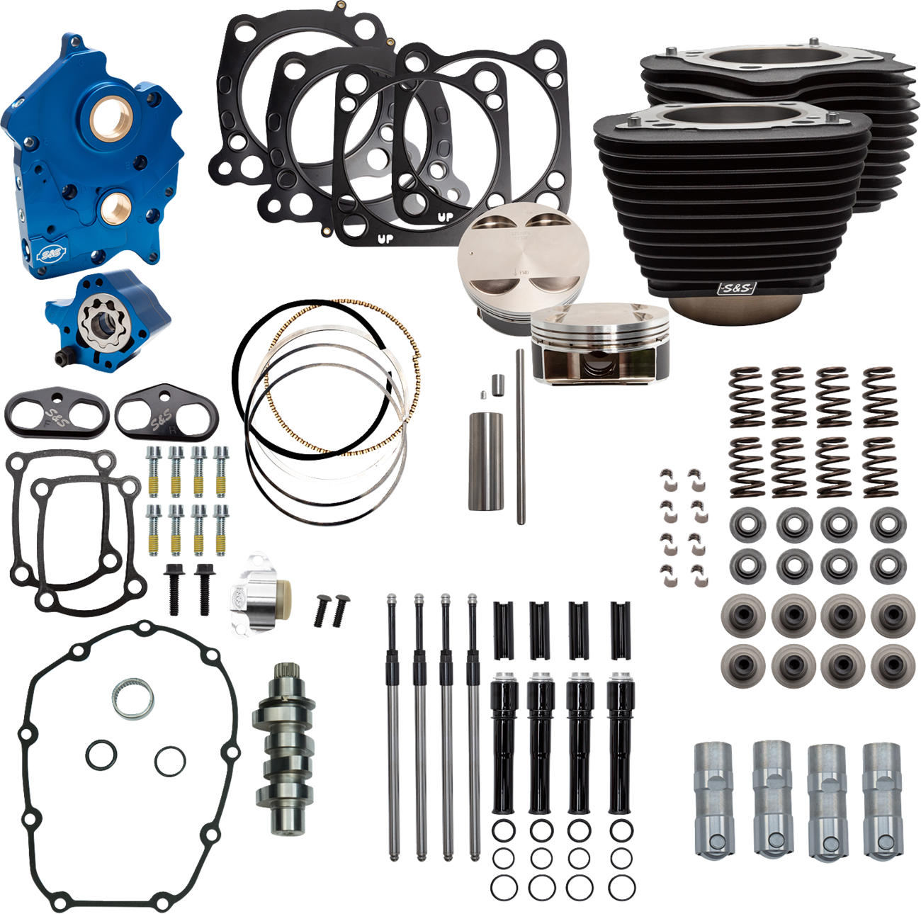 124" Power Package | Power Pack - 4.375" Stroke - Oil Cooled - Black Granite w/Highlights - M8