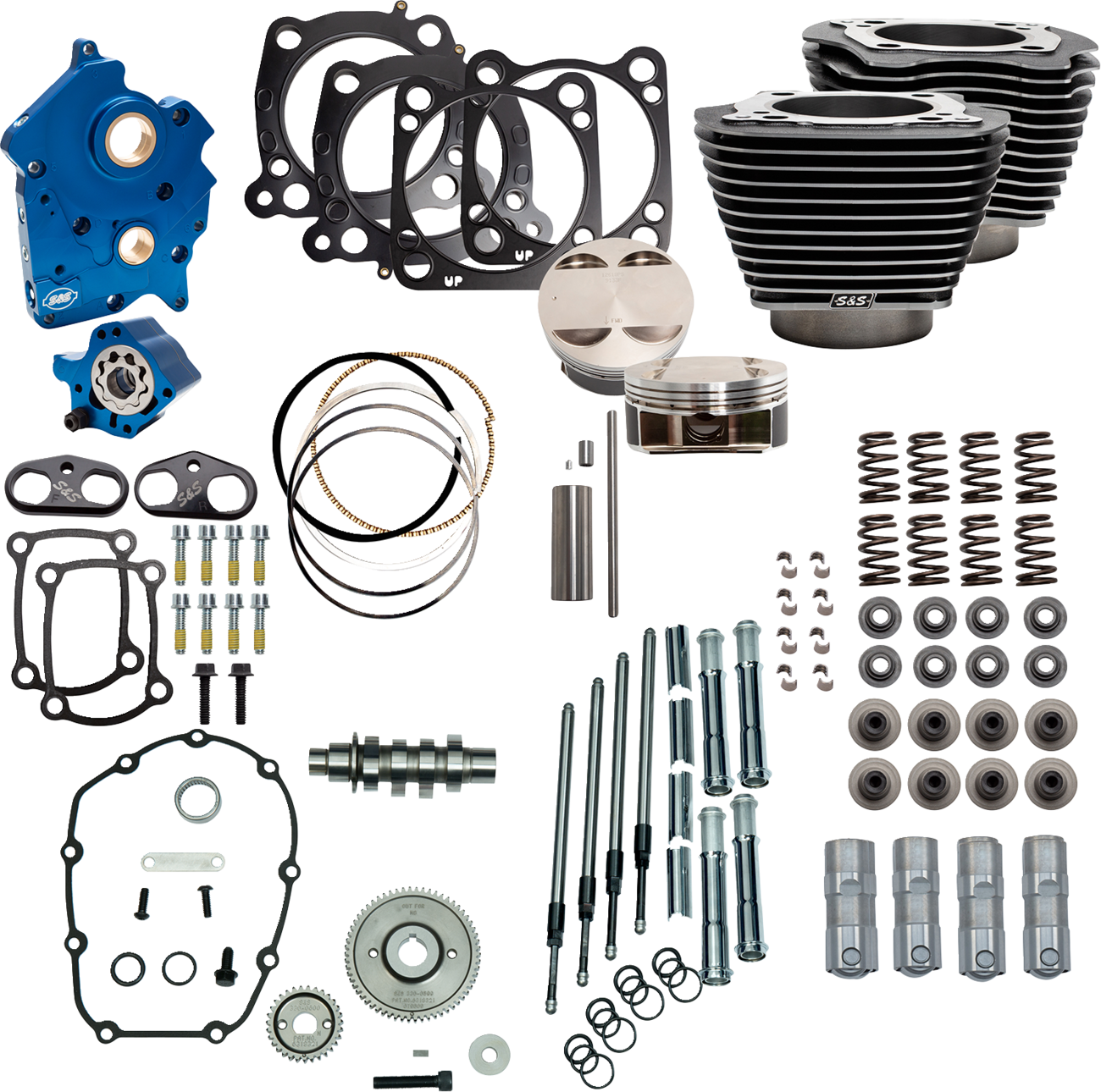 128" Power Package | Power Pack - 4.500" Stroke - Water Cooled - Black Granite w/Highlights - M8