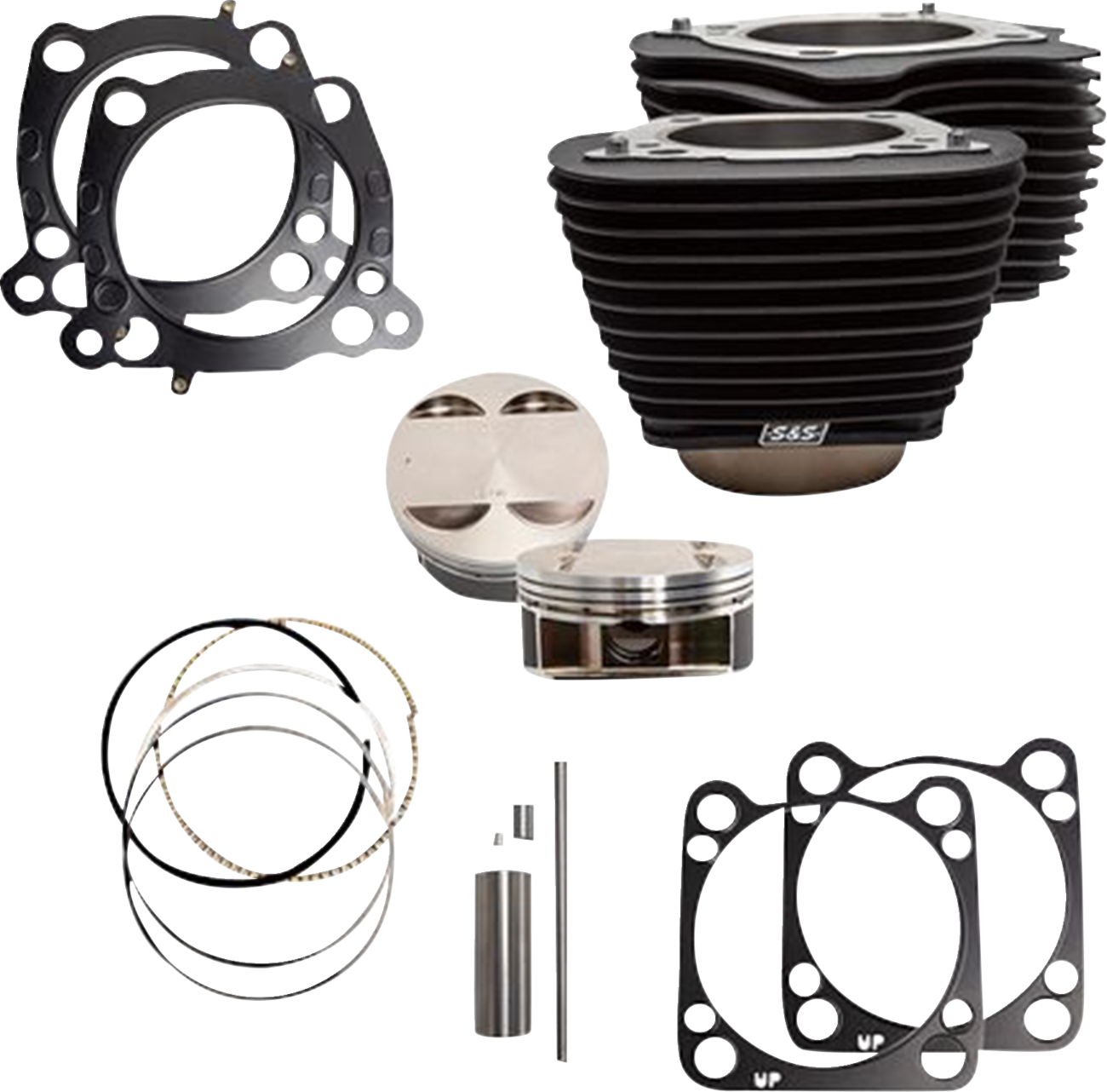 Cylinder Kit | Cylinder Kit - 4.500" Stroke - Wrinkle Black w/o Highlight - M8