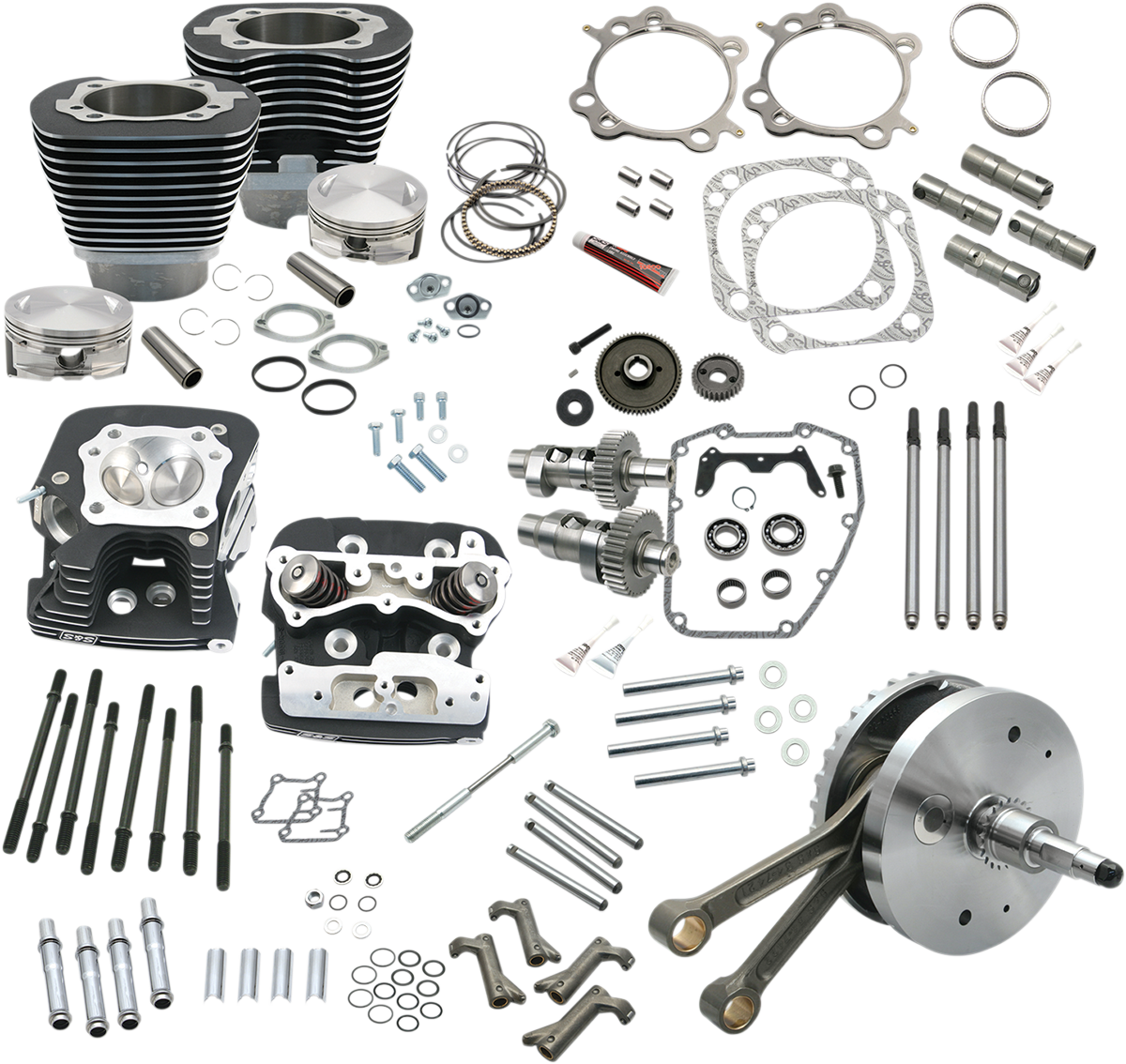 124" Hot Set Up® Engine Performance Kit | 124" Hot Set Up® - Big Bore/Stroker - Wrinkle Black - 88B Twin Cam