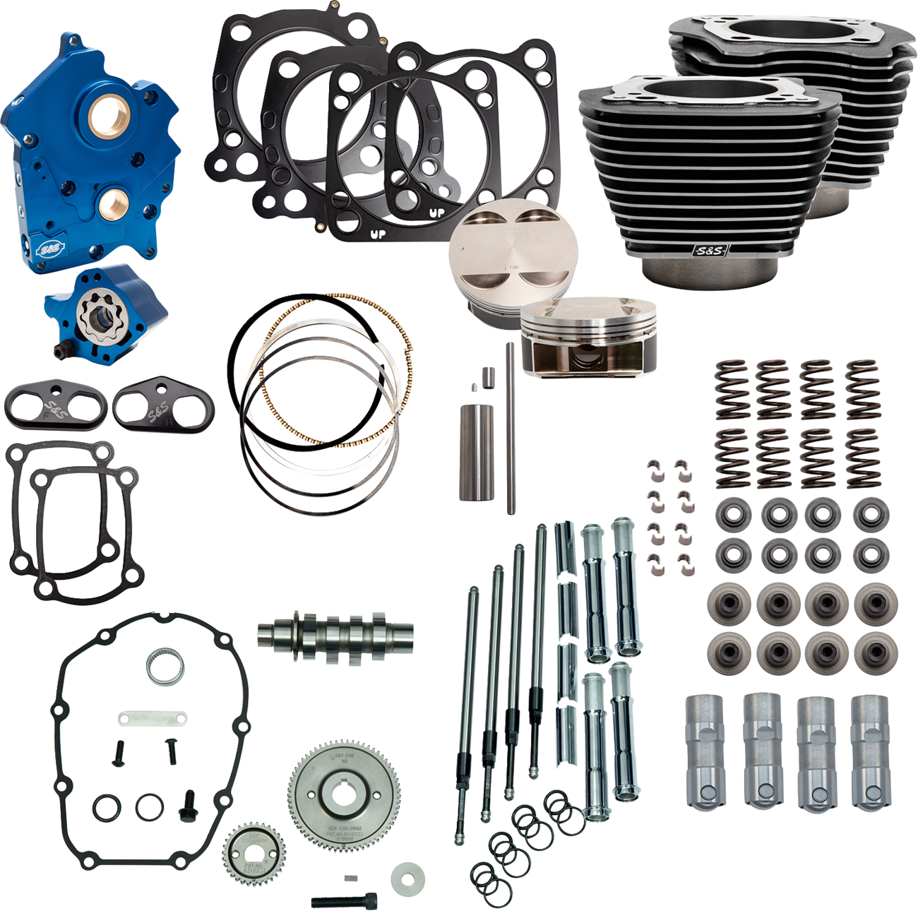 128" Power Package | Power Pack - 4.500" Stroke - Oil Cooled - Black Granite w/Highlights - M8