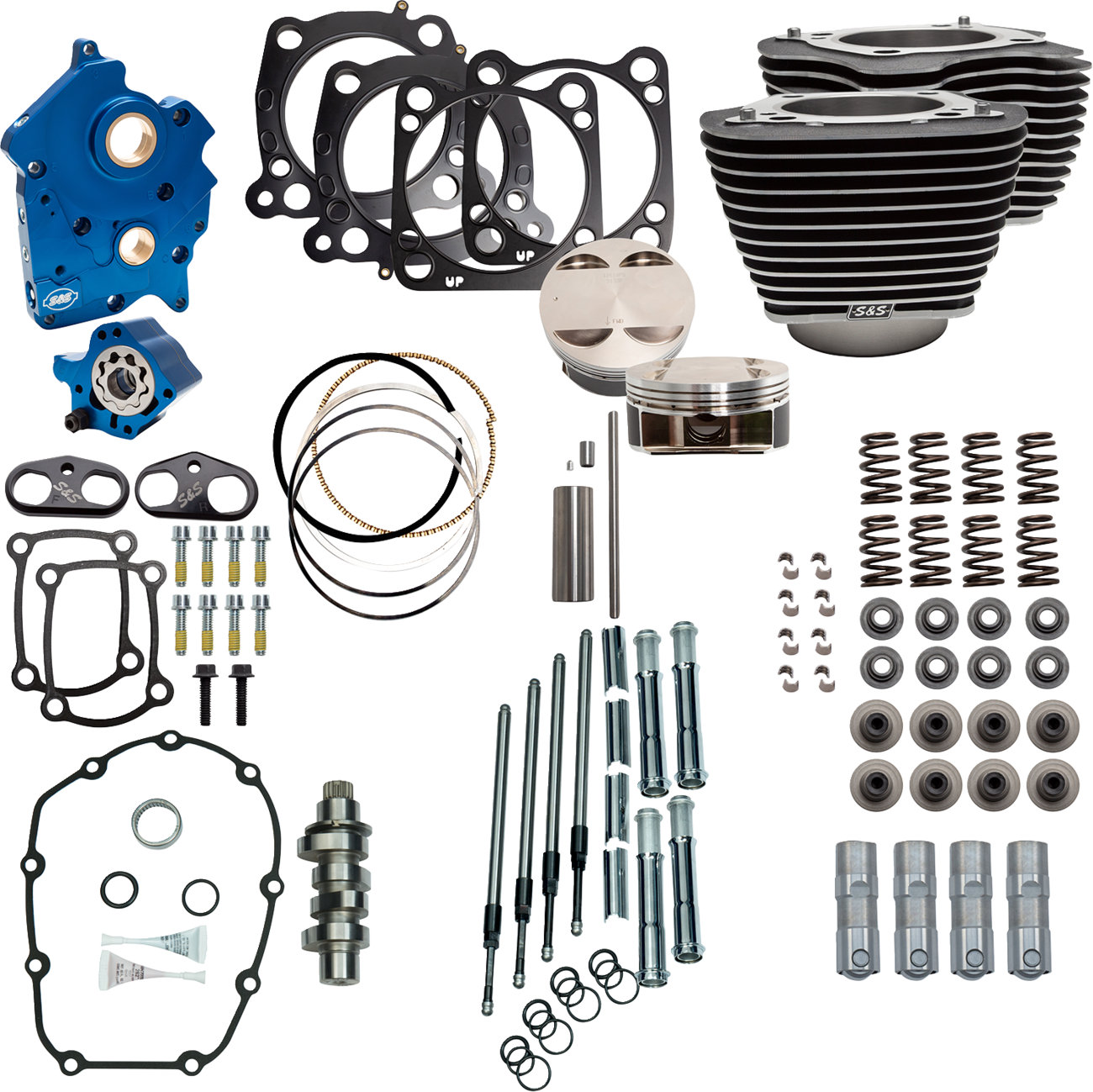 128" Power Package | Power Pack - 4.500" Stroke - Water Cooled - Black w/Highlights - M8