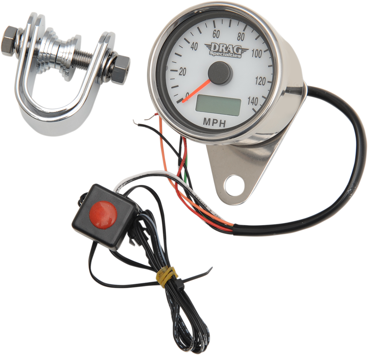 Programmable Mini Electronic Speedometer with Odometer/Tripmeter | Programmable Mini Electronic Speedometer with Odometer/Tripmeter - 2.4" - Polished