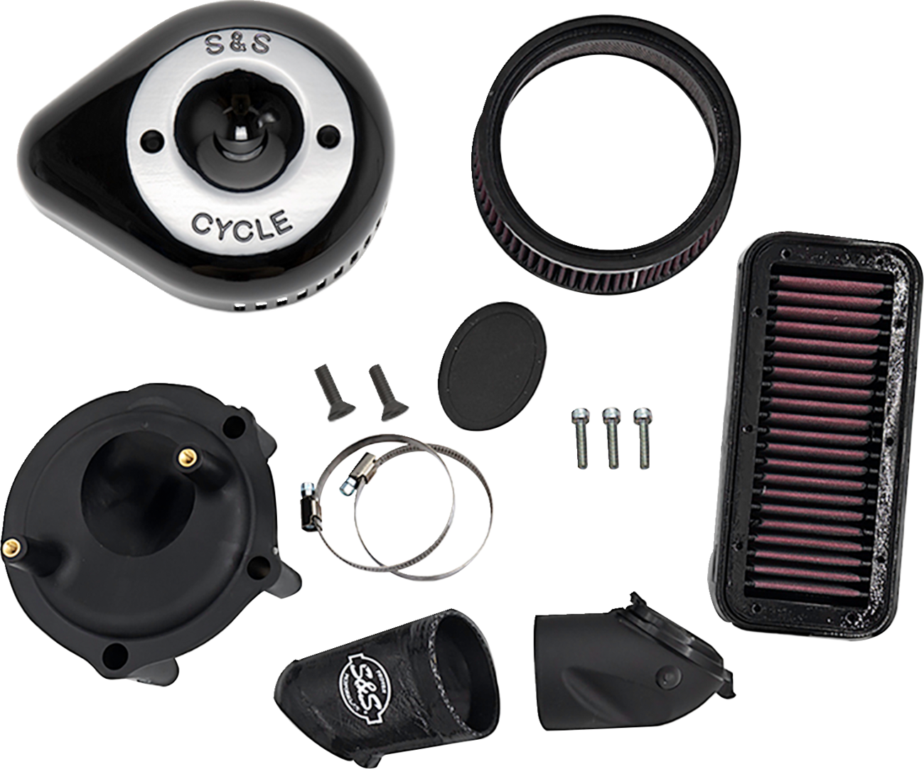 Stealth Air Cleaner Kit with Cover | Stealth Air Cleaner Kit with Cover - Black - Indian