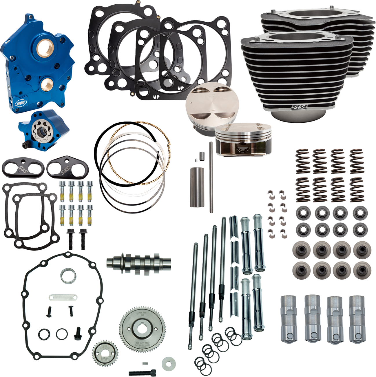 128" Power Package | Power Pack - 4.500" Stroke - Oil Cooled - Black w/Highlights - M8