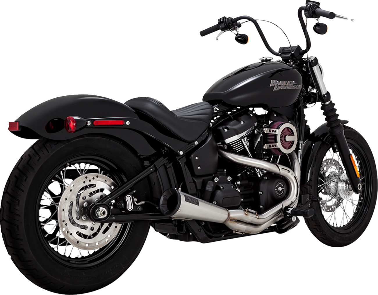 2-into-1 Upsweep Exhaust System | 2-into-1 Upsweep Exhaust System - Brushed - Stainless Steel