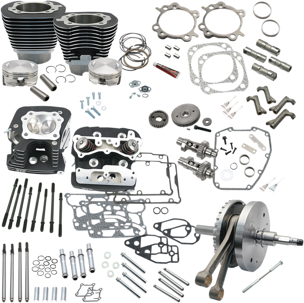 124" Hot Set Up® Engine Performance Kit | 124" Hot Set Up® - Big Bore/Stroker - Wrinkle Black - 96B/103B/110B Twin Cam
