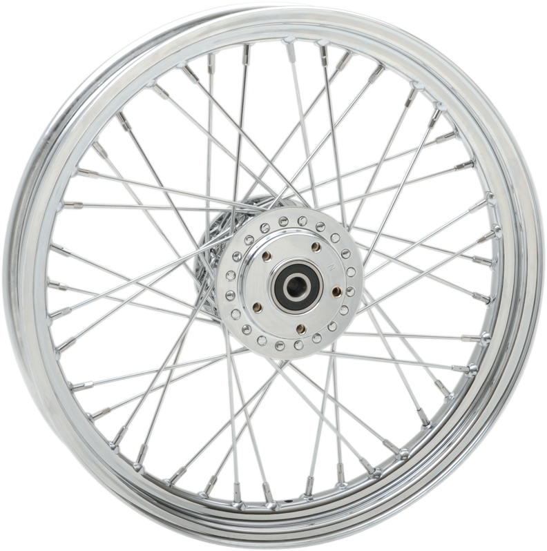 Replacement Laced Wheel | Wheel - Laced - 40 Spoke - Front - Chrome - 19x2.5 - '00-'05 Dyna/Sportster