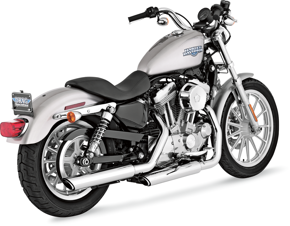 3" Round Twin Slash Slip-On Mufflers | Twin Slash Mufflers - Chrome