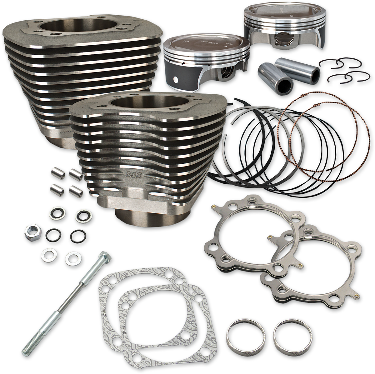 Big Bore Cylinder Kit | 124" Big Bore Cylinder Kit - Wrinkle Black - Twin Cam