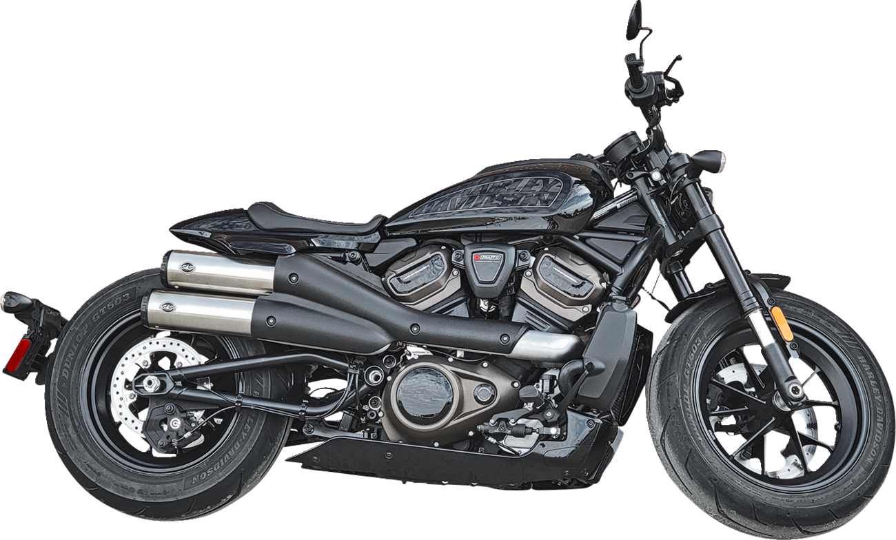 Grand National Slip-On Mufflers | 4" Grand National Slip-On Mufflers - Stainless Steel - Sportster S