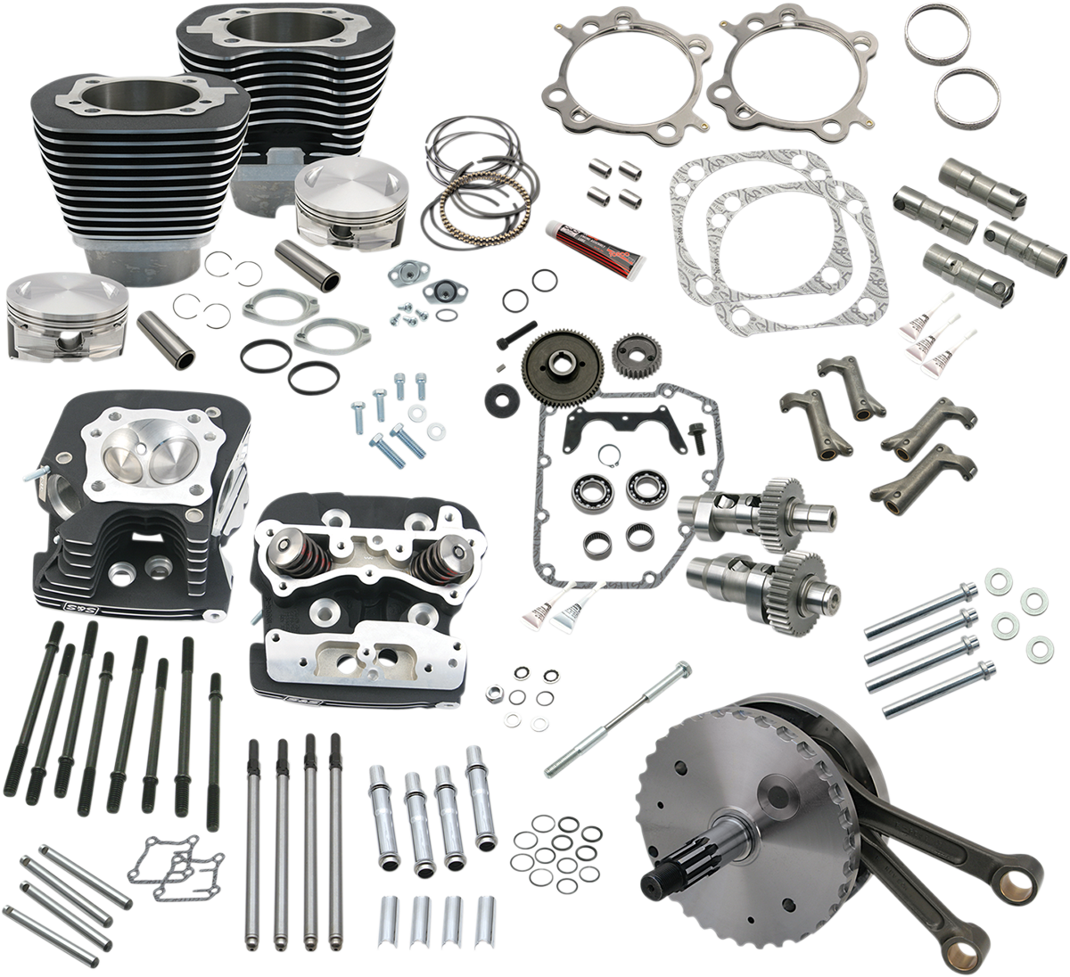 124" Hot Set Up® Engine Performance Kit | 124" Hot Set Up® - Big Bore/Stroker - Wrinkle Black - 88A Twin Cam