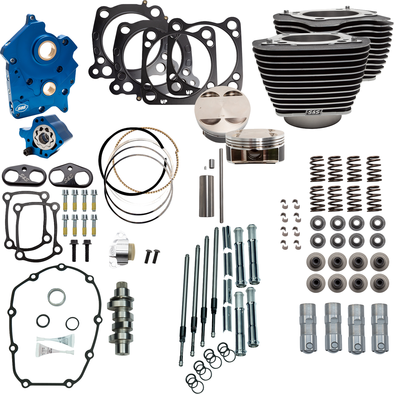 124" Power Package | Power Pack - 4.375" Stroke - Oil Cooled - Black w/o Highlights - M8