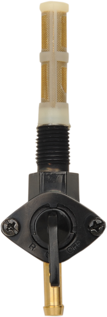 1/4" NPT Petcock | Fuel Petcock - Downward - Gloss Black - 1/4" NPT