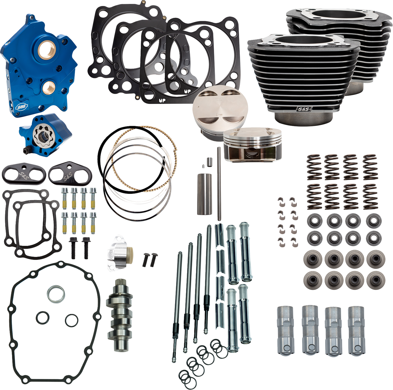 128" Power Package | Power Pack - 4.500" Stroke - Oil Cooled - Black Granite w/Highlights - M8