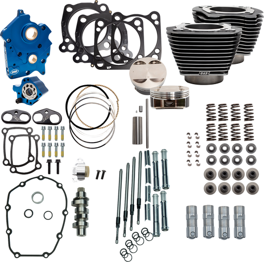 128" Power Package | Power Pack - 4.500" Stroke - Oil Cooled - Black Granite w/Highlights - M8