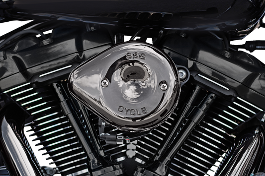 Stealth Teardrop Air Cleaner Kit | Stealth Mini Teardrop Air Cleaner - M8 - Lava Chrome
