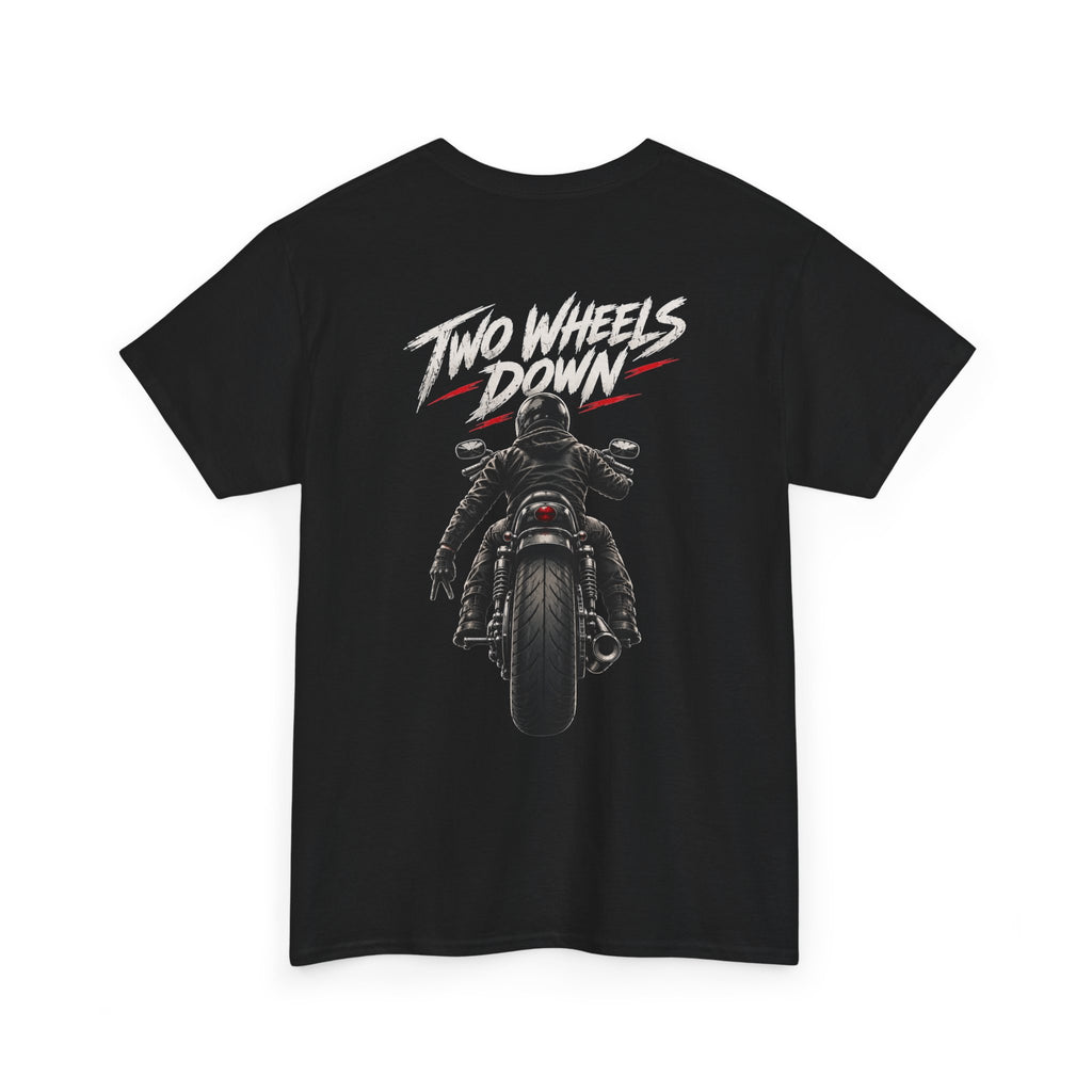 Choppers For Life Motorcycle Tee — 'Two Wheels Down' Biker T-Shirt