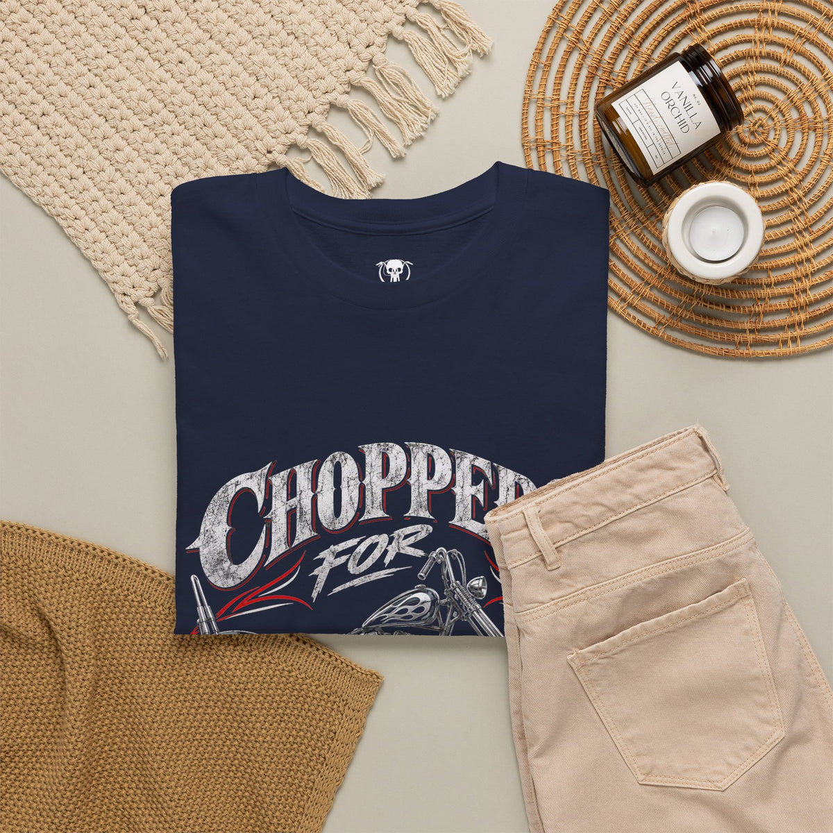 Choppers For Life Motorcycle Tee — 'Two Wheels Down' Biker T-Shirt