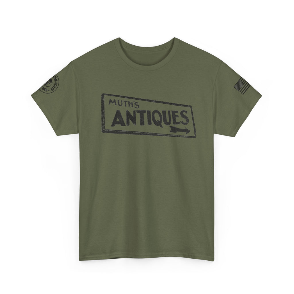 Muth's Antiques Sign T-Shirt (FRONT AND BACK)
