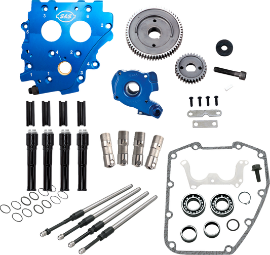 Cam Chest Kit without Cams for Gear Drive Twin Cam | Cam Chest Kit without Cams - Gear Drive - Oil Cooled - Black Pushrods - Twin Cam