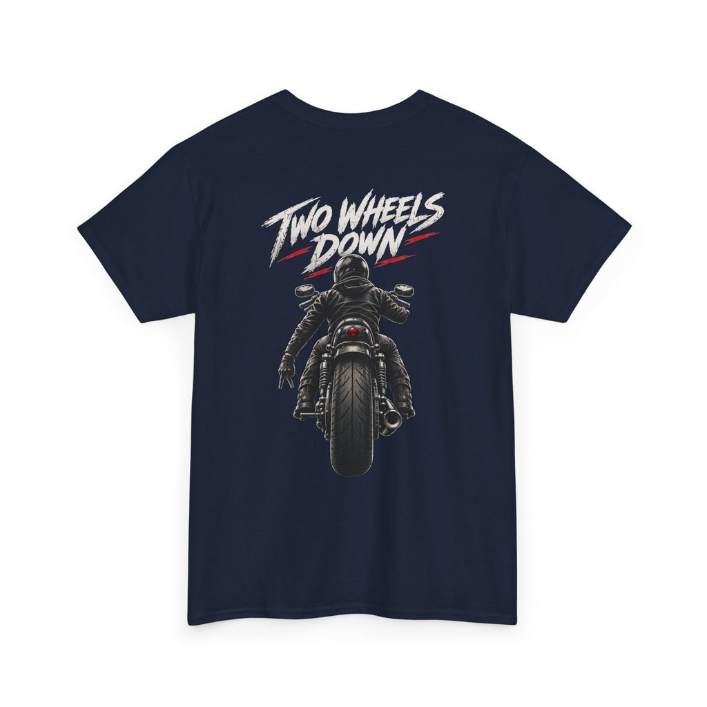 Choppers For Life Motorcycle Tee — 'Two Wheels Down' Biker T-Shirt