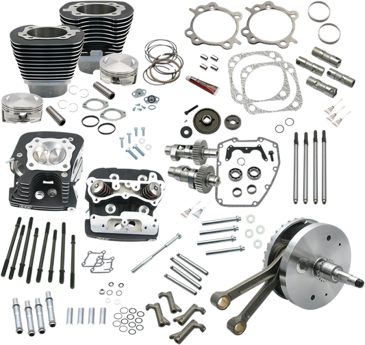 124" Hot Set Up® Engine Performance Kit | 124" Hot Set Up® - Big Bore/Stroker - Wrinkle Black - 88B Twin Cam