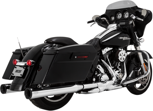 Eliminator 400 Slip-On Mufflers | Eliminator 400 Slip-On Mufflers - Chrome with Black End Caps