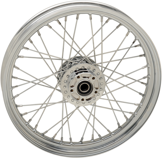 Replacement Laced Wheel | Wheel - Laced - 40 Spoke - Front - Chrome - 19x2.5 - '12-'17 Dyna