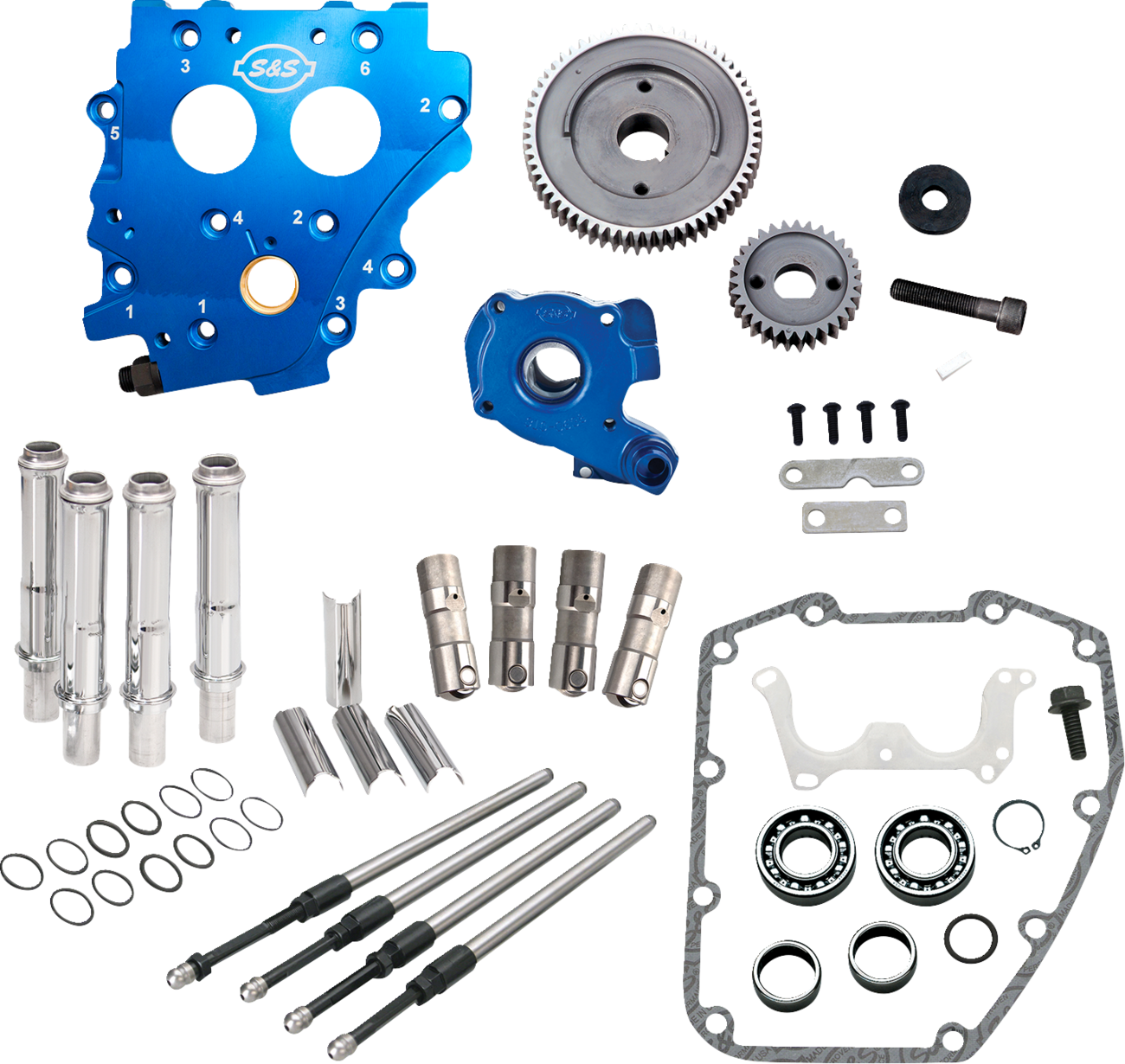 Cam Chest Kit without Cams for Gear Drive Twin Cam | Cam Chest Kit without Cams - Gear Drive - Oil Cooled - Chrome Pushrods - Twin Cam