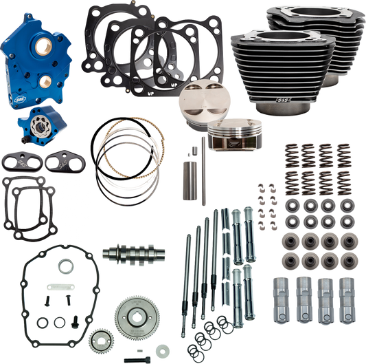 128" Power Package | Power Pack - 4.500" Stroke - Oil Cooled - Black Granite w/Highlights - M8