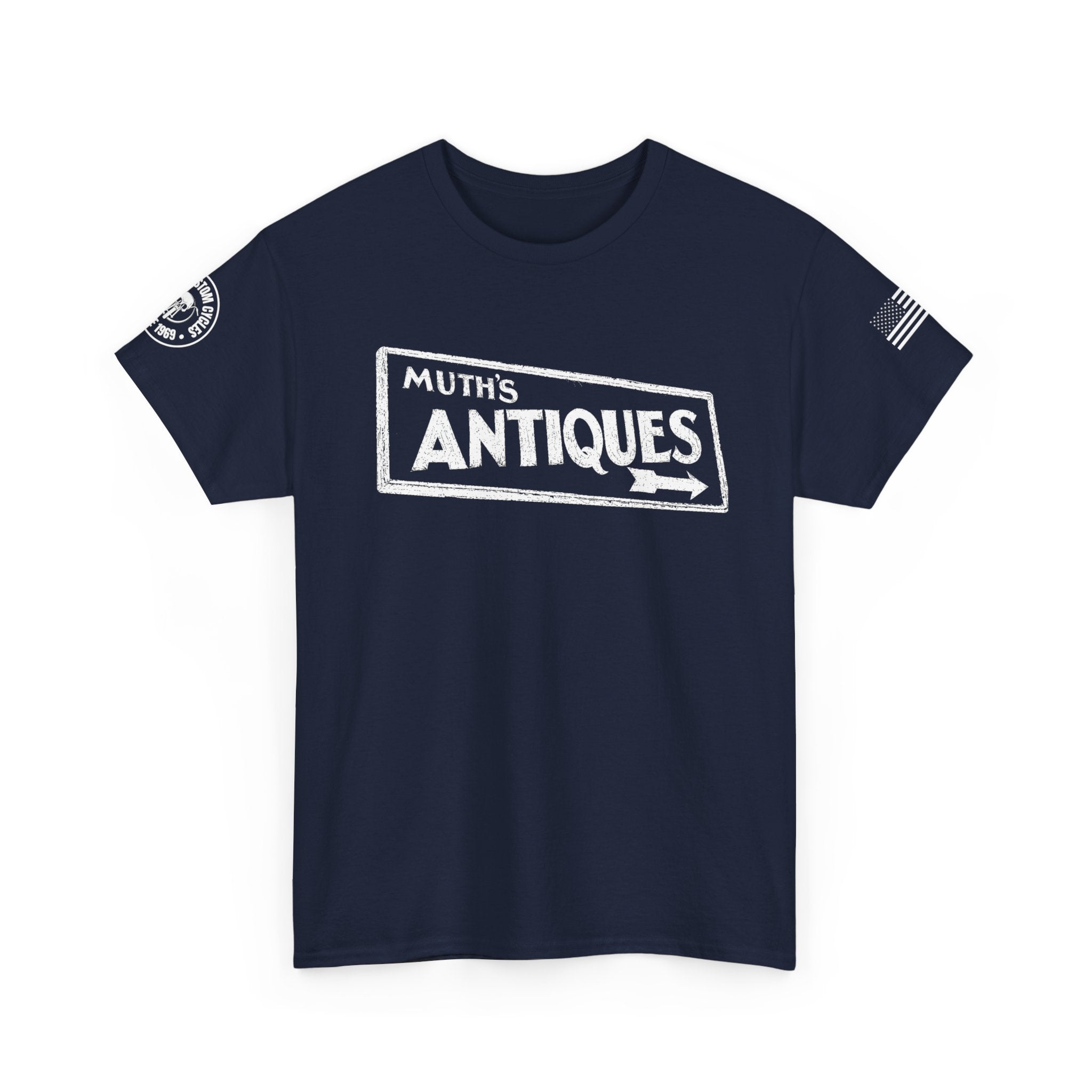 Muth's Antiques Sign T-Shirt (FRONT AND BACK)