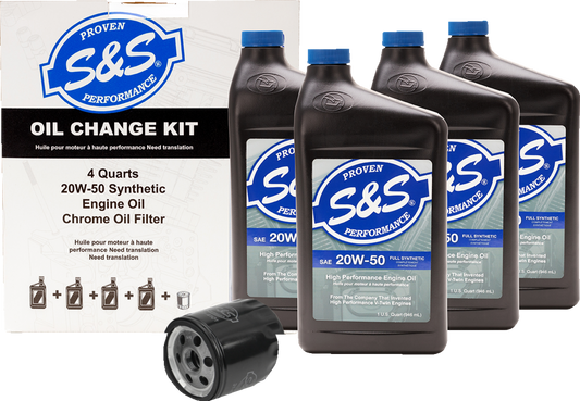 Oil Change Kit | Oil Change Kit - Black Filter - M8 - 5 US quarts