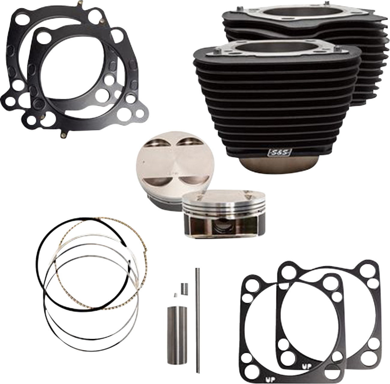 Cylinder Kit | Cylinder Kit - 4.375" Stroke - Wrinkle Black w/o Highlights - M8