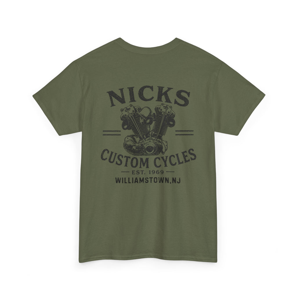 Nick's Custom Cycles T-Shirt (FRONT AND BACK)