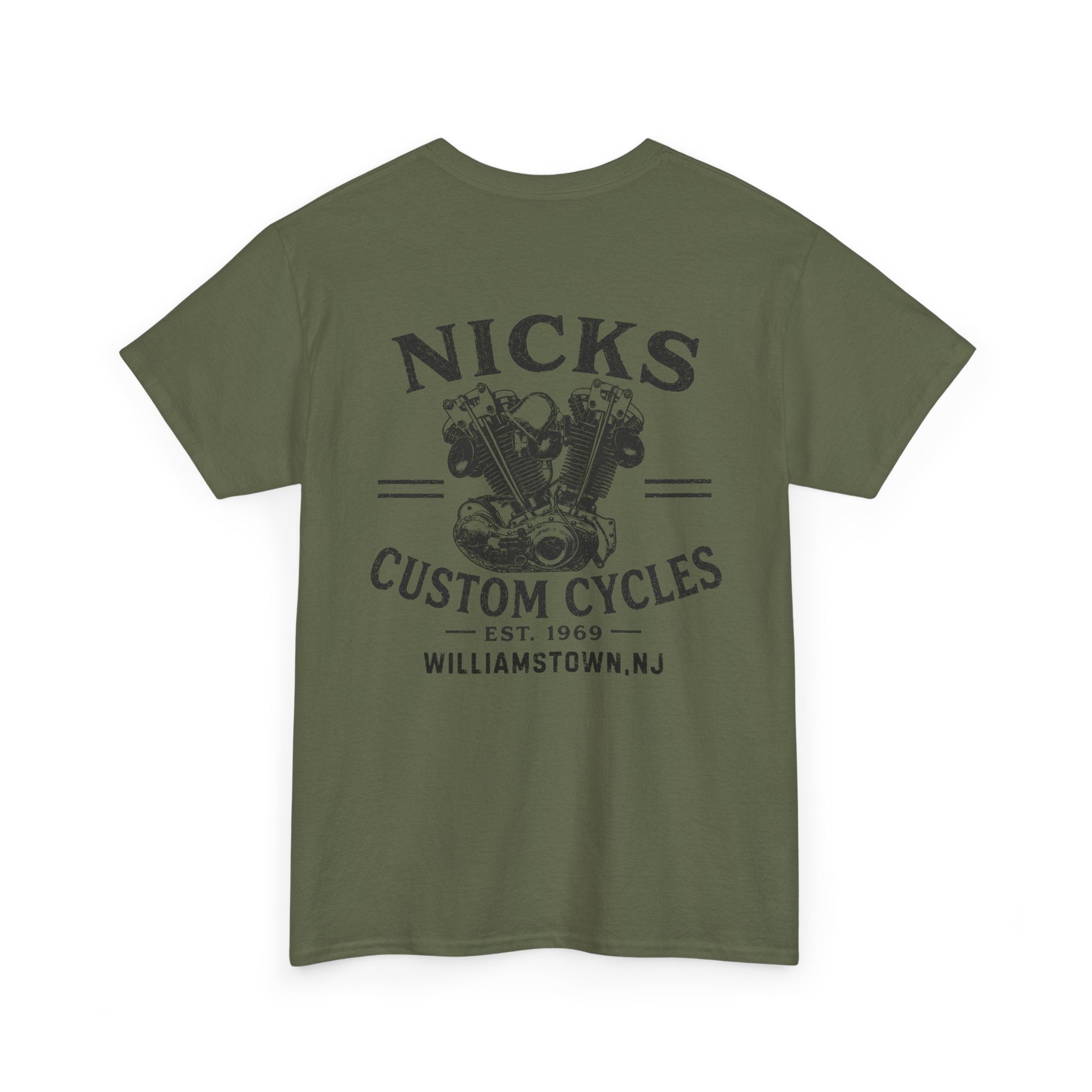 Nick's Custom Cycles T-Shirt (FRONT AND BACK)