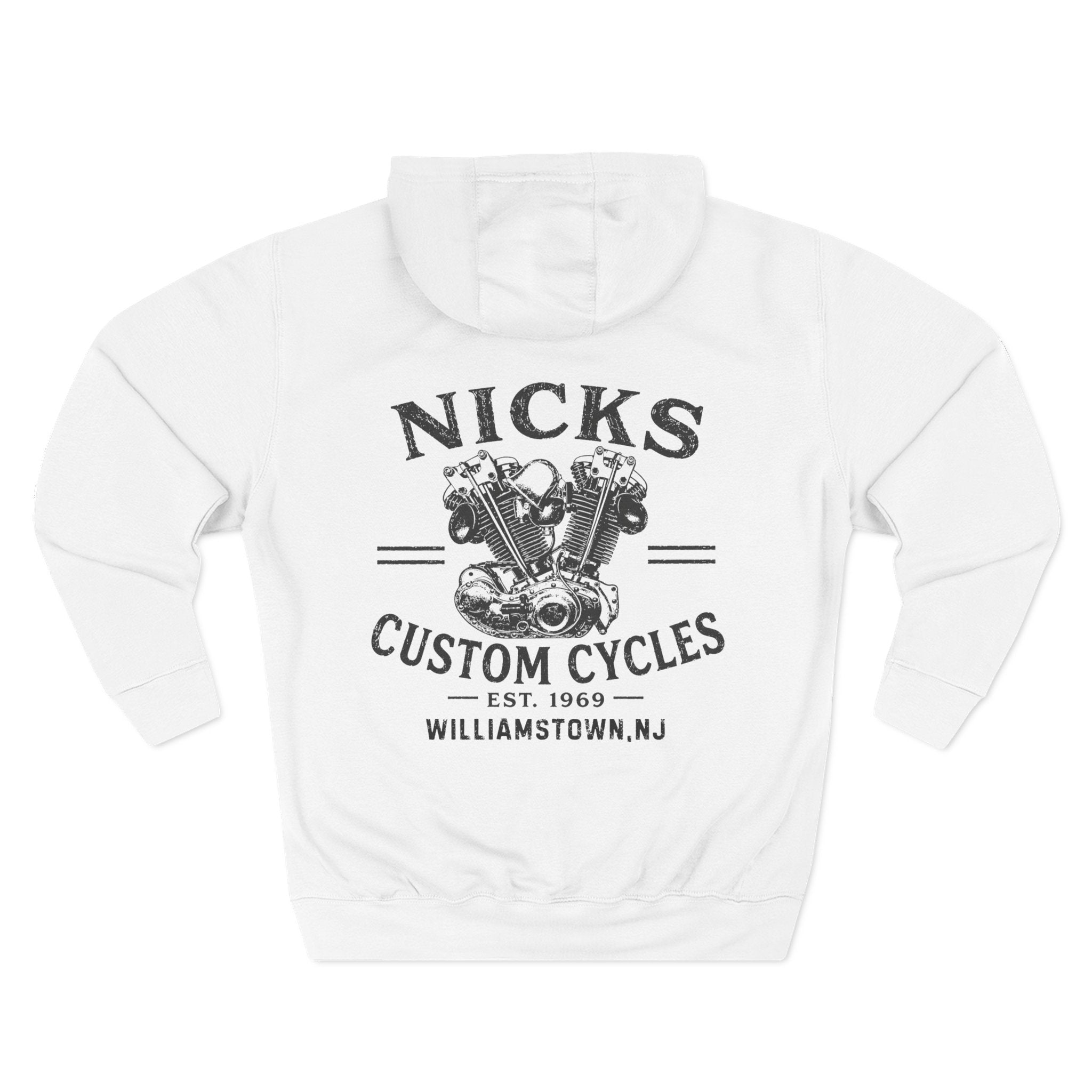 Nick's Custom Cycles Hoodie (FRONT AND BACK)
