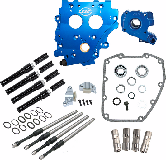 Cam Chest Kit without Cams for Chain Drive Twin Cam | Cam Chest Kit without Cams - Chain Drive - Black Pushrods - Twin Cam