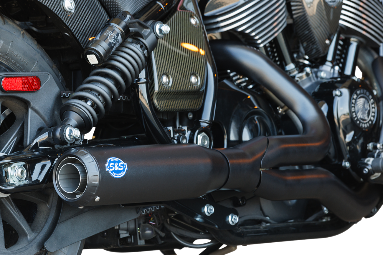 2-into-1 Qualifier Exhaust System | 2-into-1 Qualifier Exhaust System - Guardian Black - Race Only - Indian Chief