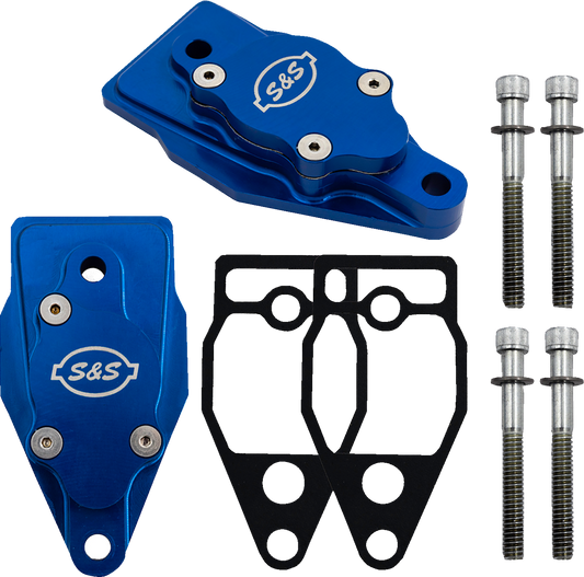 Billet Head Breather | Billet Head Breather Kit - Anodized Blue - Twin Cam '99-'17