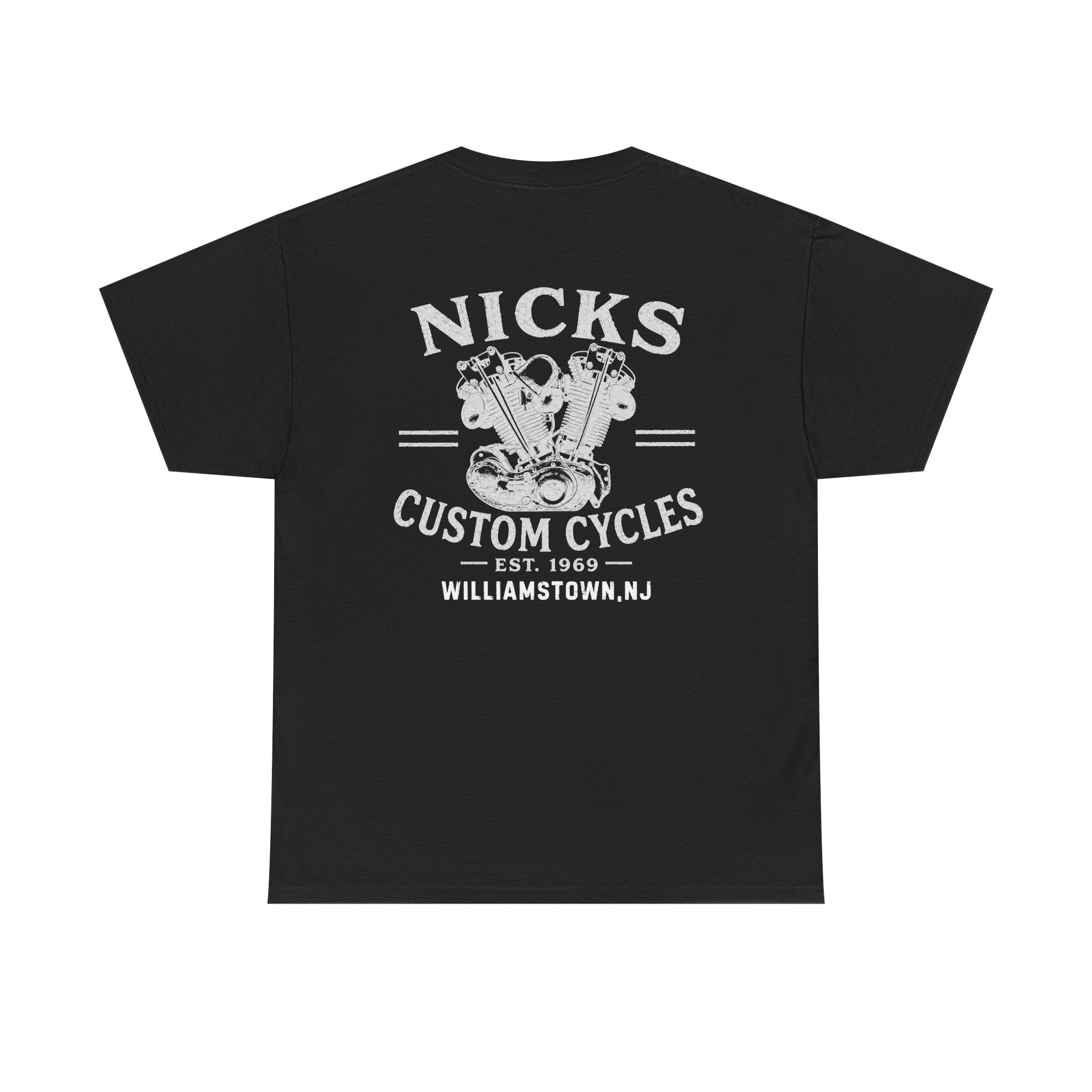 Nick's Custom Cycles T-Shirt (FRONT AND BACK)