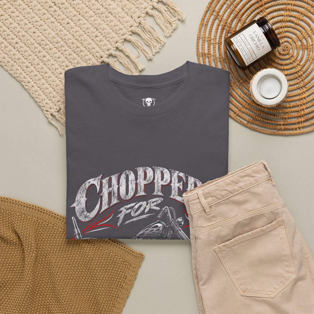 Choppers For Life Motorcycle Tee — 'Two Wheels Down' Biker T-Shirt