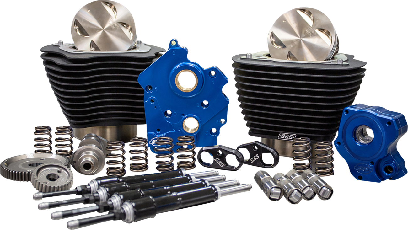 128" Power Package | Power Pack - 4.500" Stroke - Oil Cooled - Black w/Highlights - M8