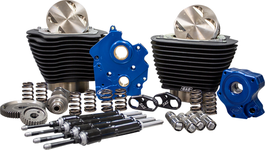 128" Power Package | Power Pack - 4.500" Stroke - Oil Cooled - Black w/Highlights - M8
