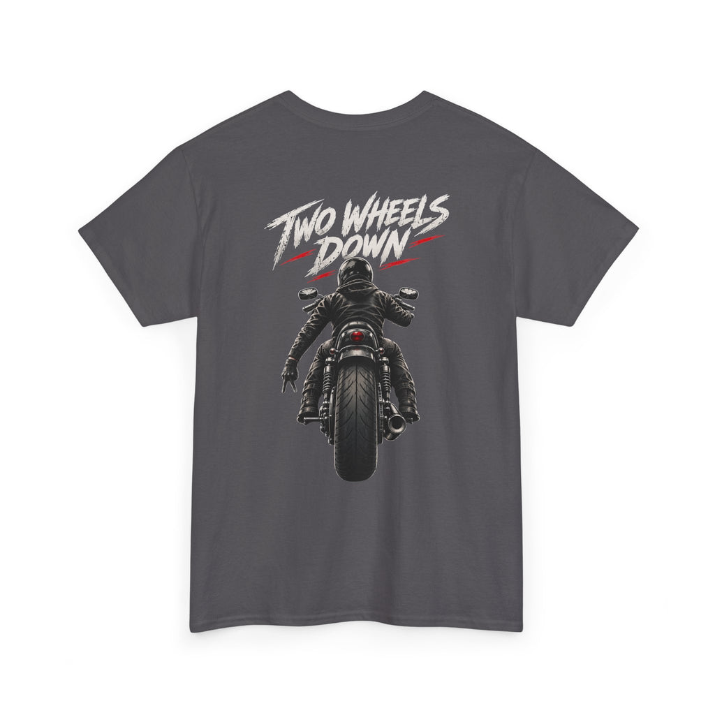 Choppers For Life Motorcycle Tee — 'Two Wheels Down' Biker T-Shirt