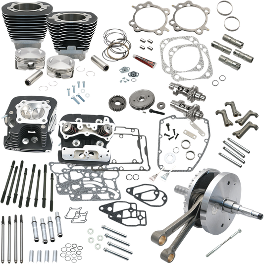 124" Hot Set Up® Engine Performance Kit | 124" Hot Set Up® - Big Bore/Stroker - Wrinkle Black - 96/103/110A Twin Cam