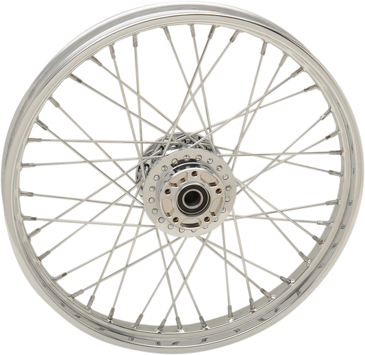 Replacement Laced Wheel | Wheel - Laced - 40 Spoke - Front - Chrome - 21x2.15 - '08-'17 Dyna