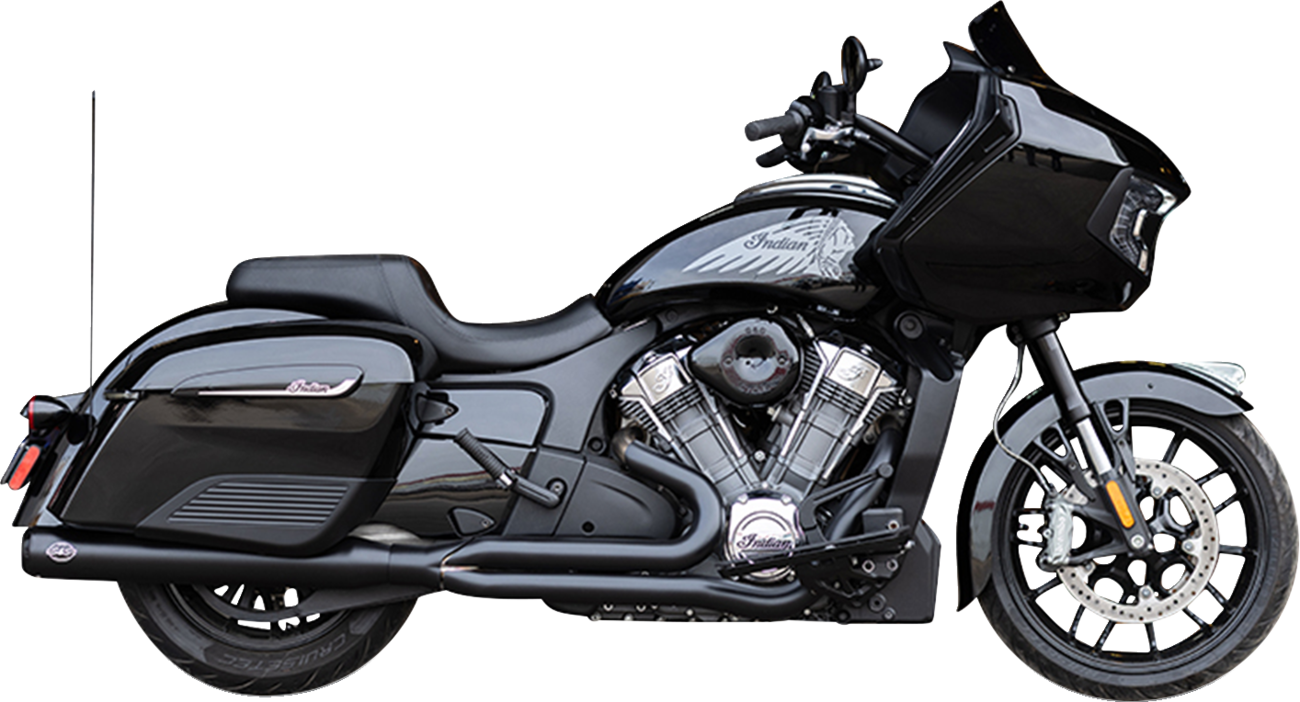 2-into-1 Qualifier Exhaust System | 2-into-1 Qualifier Exhaust System - Guardian Black - 49 State - Indian with PowerPlus