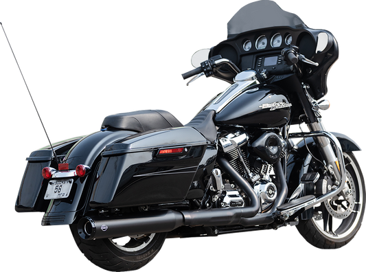 2-into-1 Swindler Exhaust Conversion Kit | 2-into-1 Swindler Exhaust Conversion Kit - 4-1/2" - Black - M8 Touring
