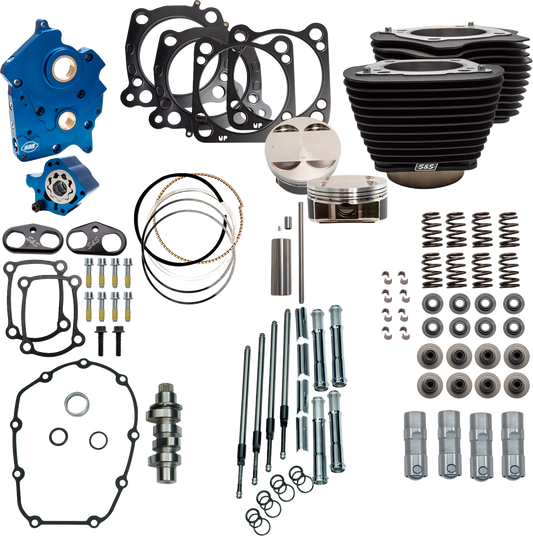 128" Power Package | Power Pack - 4.500" Stroke - Oil Cooled - Black w/o Highlights - M8